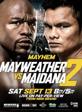 Mayweather vs Maidana 2 Sept 13